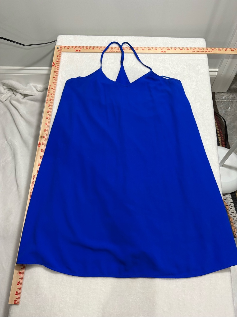 Very J Women's Royal Blue Halter A-Line Dress